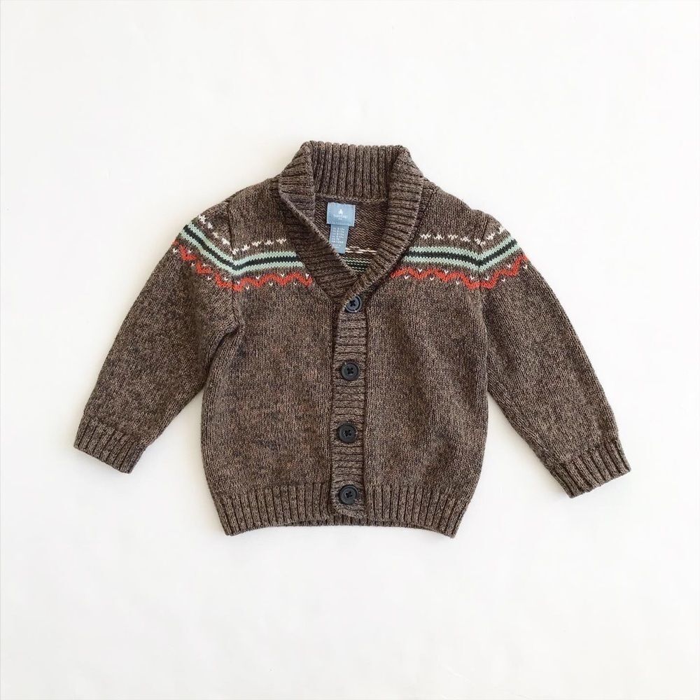 Babygap factory Carmel khaki cardigan EUC 6-12m